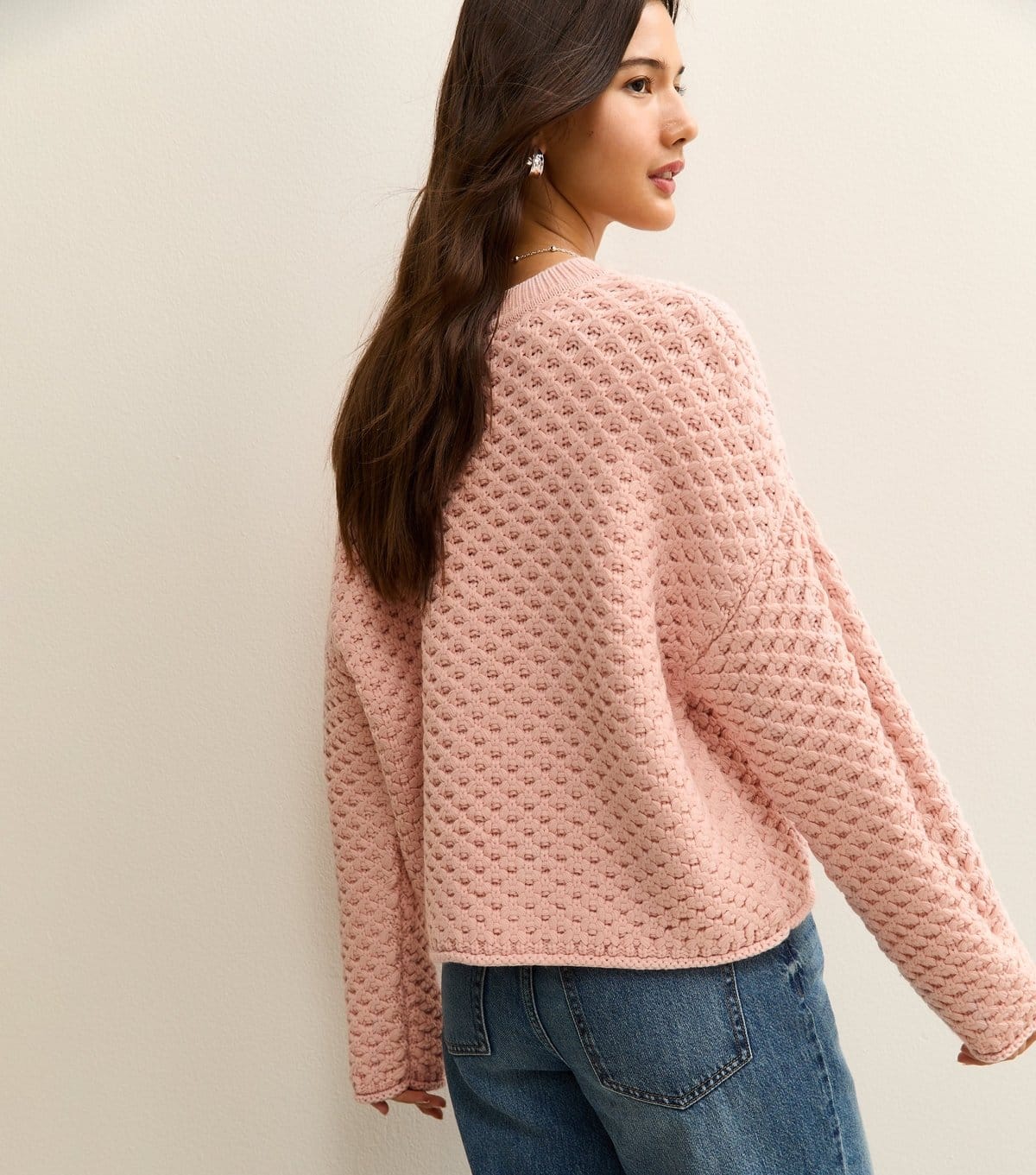 New Look Women's Light Pink Stitch Knit Jumper New Look - 4