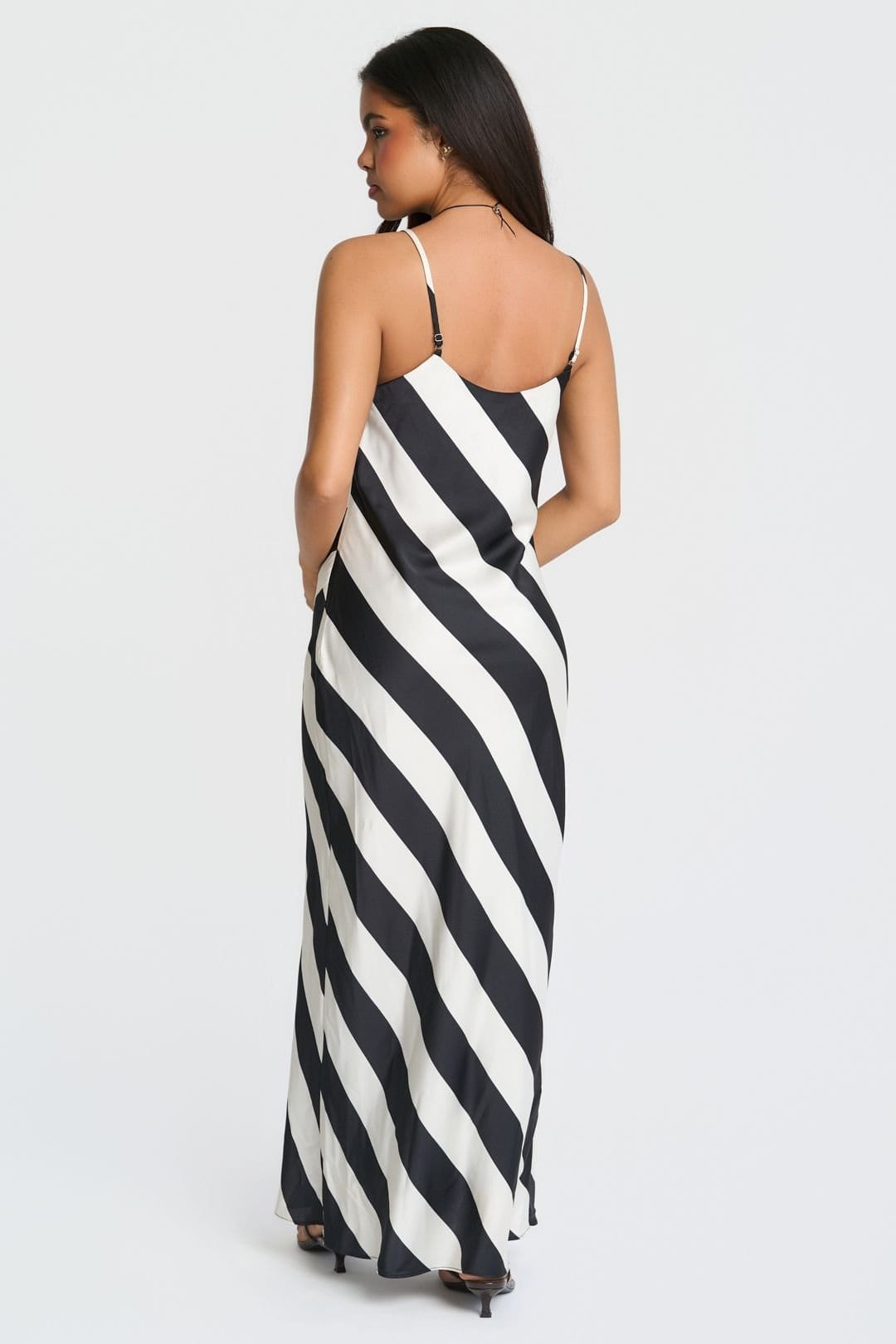 Needs No Label Needs No Label Women's Mono Stripe Maxi Dress in Black - 4