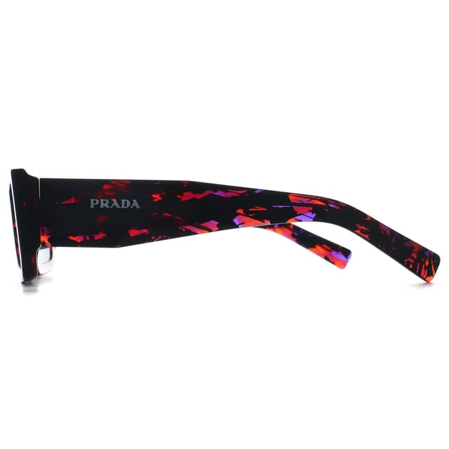 Prada Prada Women's Rectangle Abstract Orange Dark Grey PR06YS in Black - 3