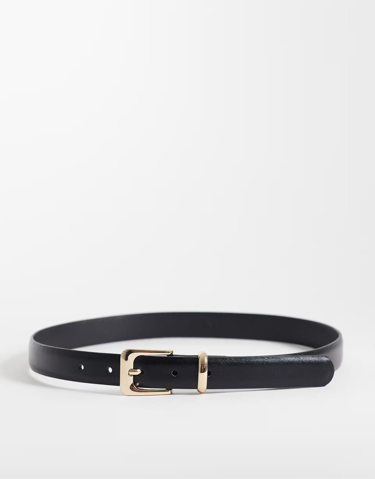 ASOS Mango faux leather classic belt in black - 1