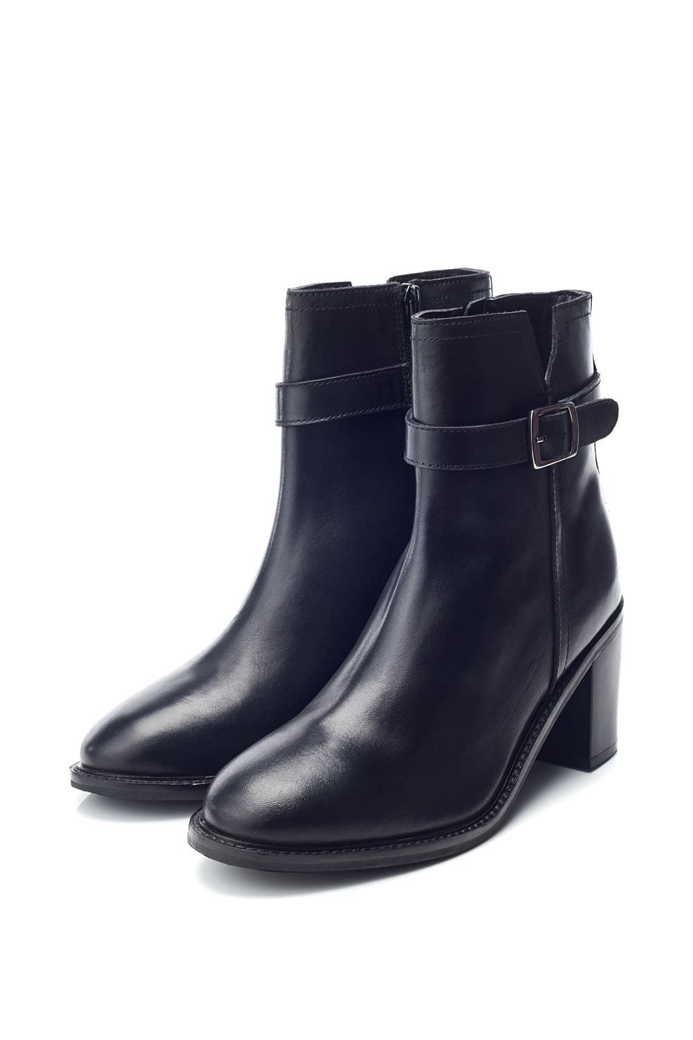 b.soleful b.soleful Women's 'B.Philippa' Leather Heeled Boots in Black - 2