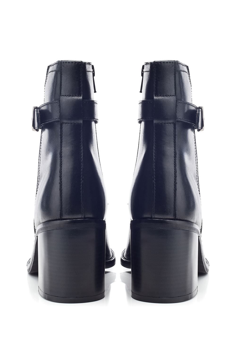 b.soleful b.soleful Women's 'B.Philippa' Leather Heeled Boots in Black - 3