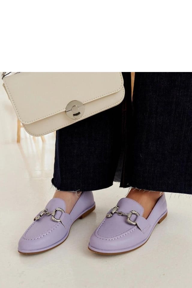 Love Lace Love Lace Women's Slip On Moccasins with Zircon Sparkle for Summer Comfort in Violet - 2