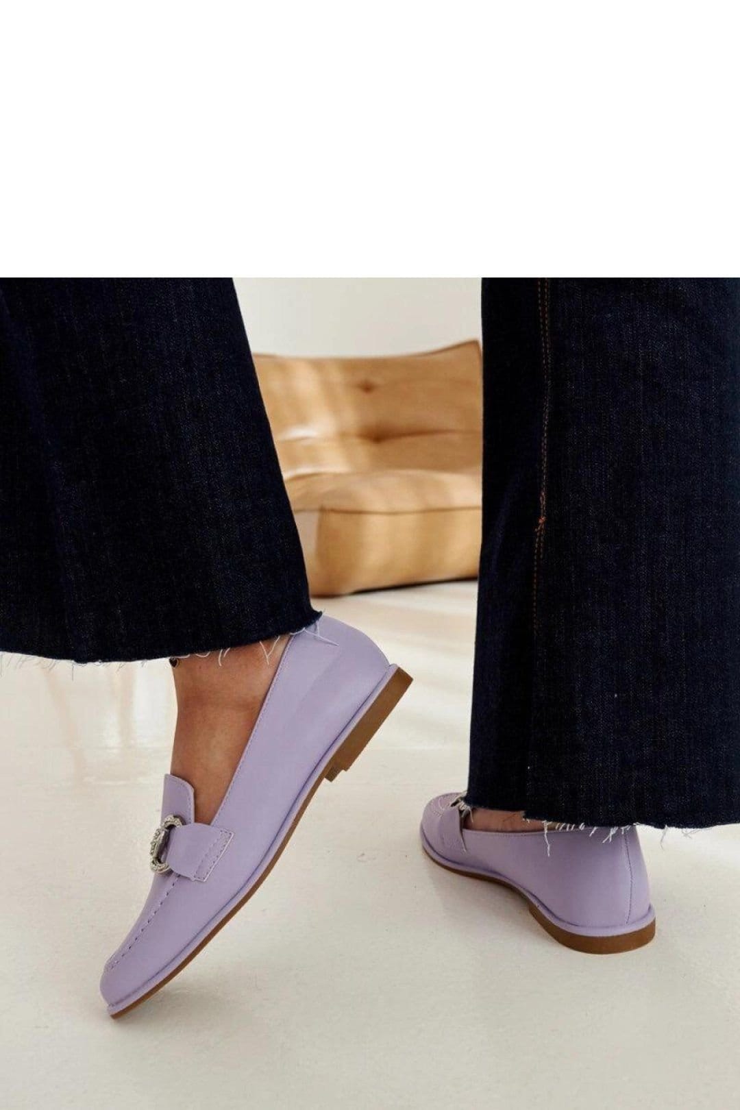 Love Lace Love Lace Women's Slip On Moccasins with Zircon Sparkle for Summer Comfort in Violet - 4