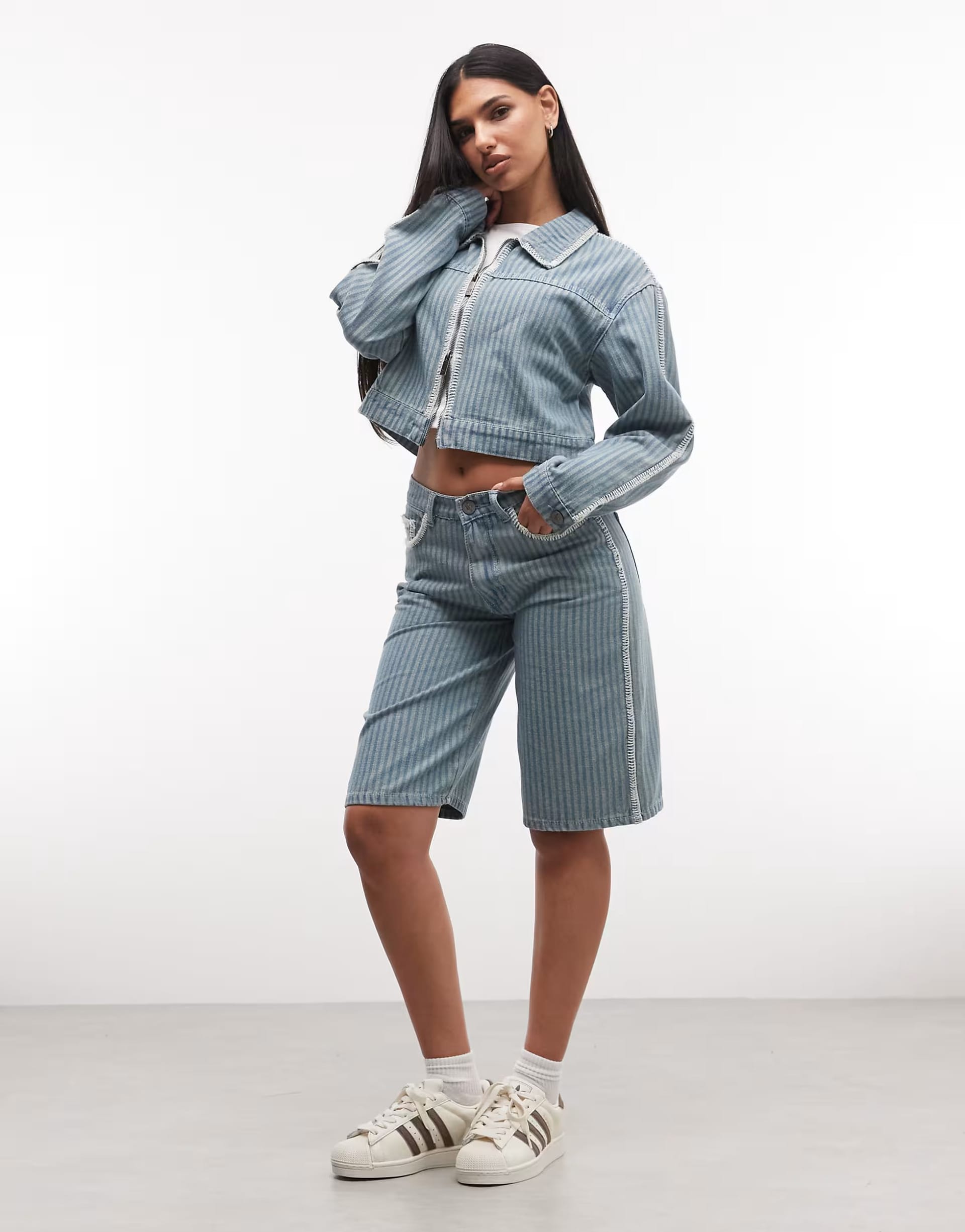 ASOS Liquor N Poker Blue Denim Co-ord Set