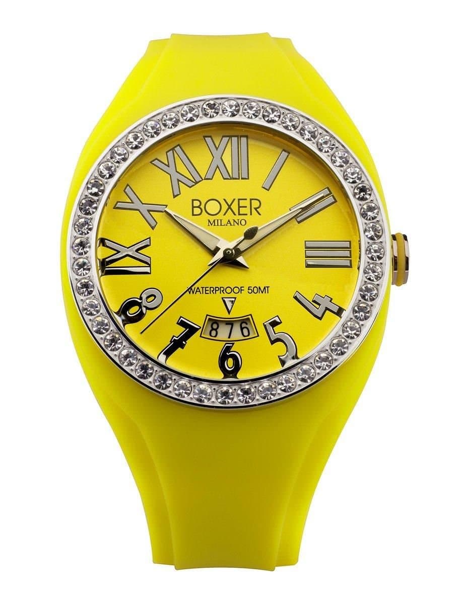 Boxer Boxer Men's Yellow Dial Yellow Band Watch