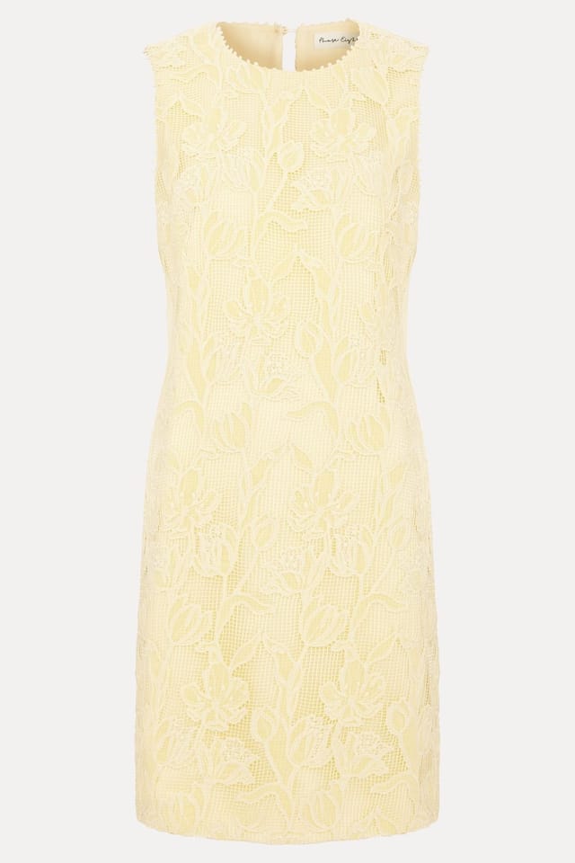 Phase Eight Phase Eight Women's Bryony Sleeveless Lace Mini Dress in Lemon - 2
