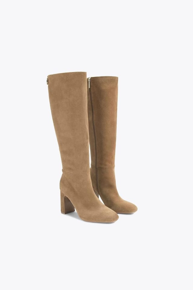 Carvela Carvela Women's 'Jackpot Knee' Suede Boots in Taupe - 2