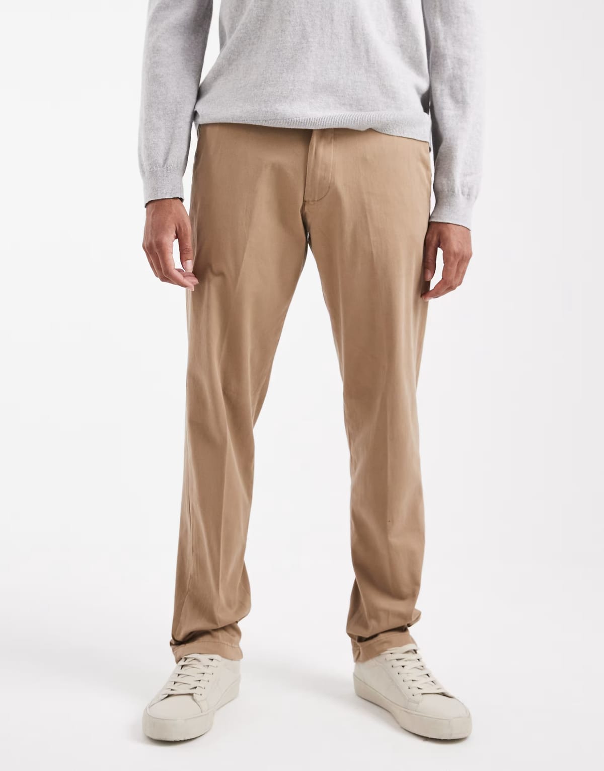 ASOS Jack & Jones front pleat tapered loose chino in beige - 1