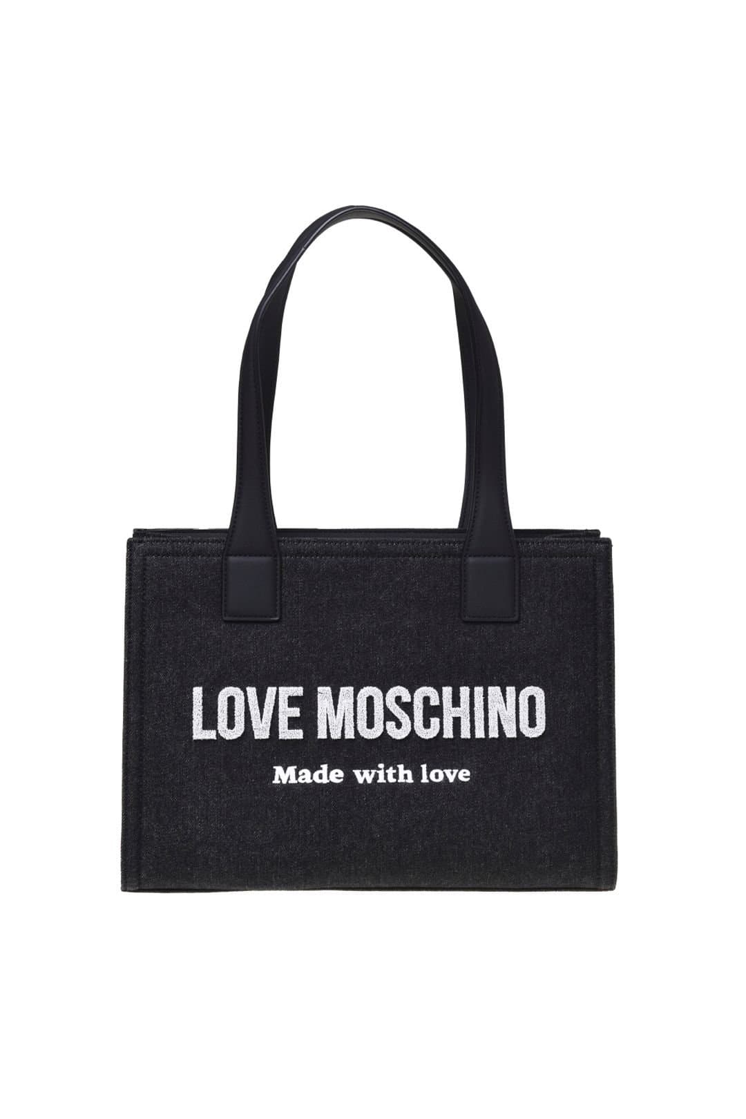 Love Moschino Love Moschino Black Denim Shopper Bag
