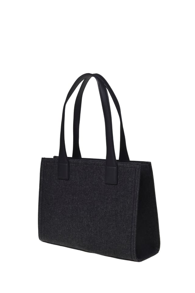 Love Moschino Love Moschino Women's Signature Love Denim Shopper Bag Black - 2