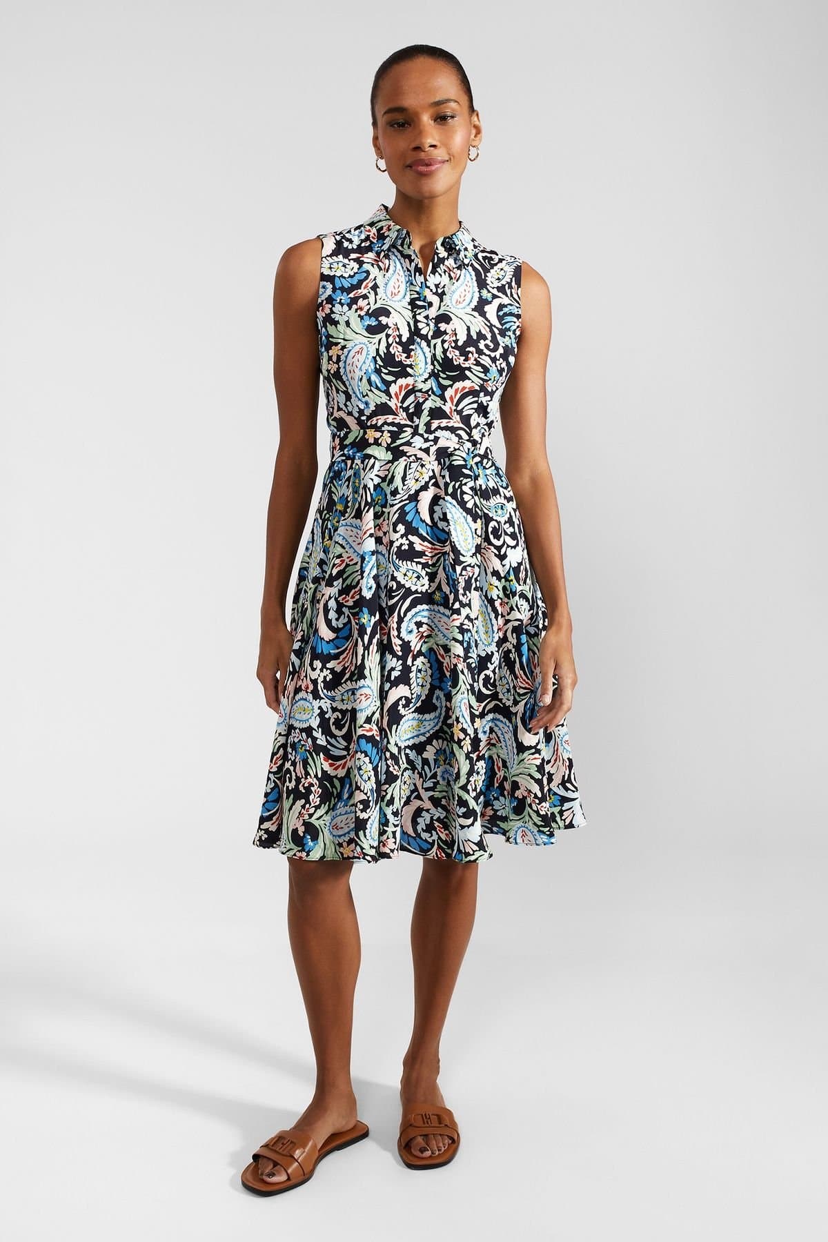 Hobbs London Hobbs London Women's Belinda Fit & Flare Knee-Length Dress in Black