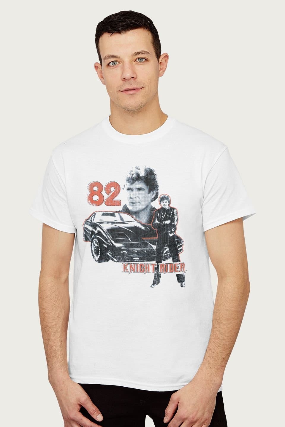 Knight Rider Knight Rider Men's 82 Montage T-Shirt in White