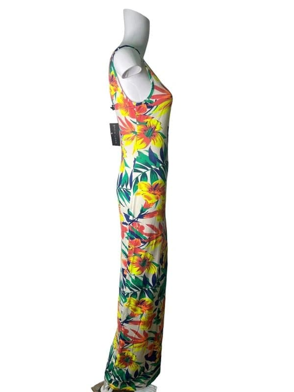 New Look New look dress size medium 14 multicolour tropical long womens new eu42 rrp £20