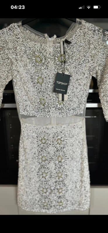 Topshop Topshop embellished and sequin dress