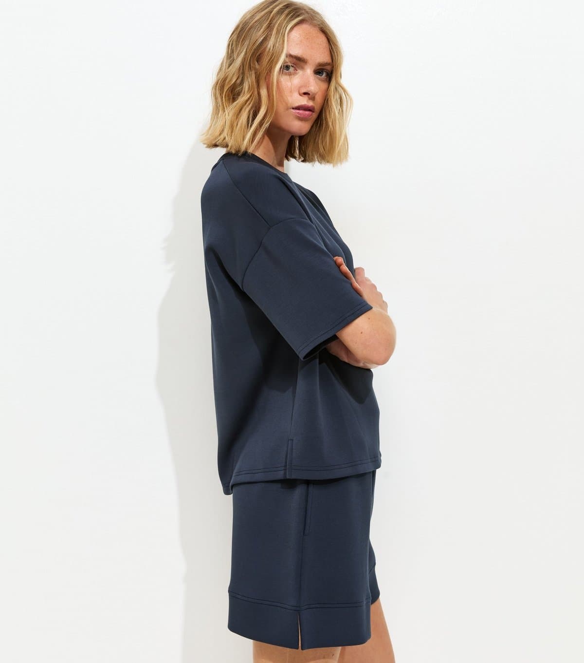 New Look Women's Premium Navy Jersey Shorts New Look