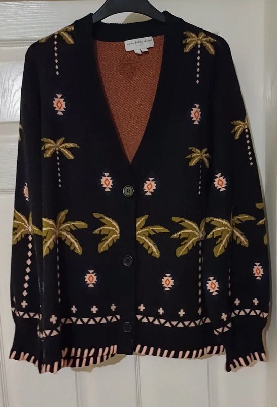 Never Fully Dressed Never Fully Dressed Black Palm Tree Cardigan 🌴 - size XL - 1