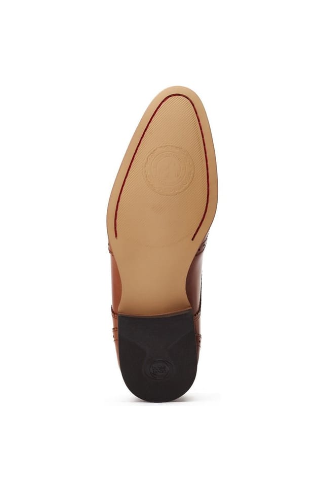 Base London Base London Men's Barbera Lace Up Brogue Shoe in Tan - 3