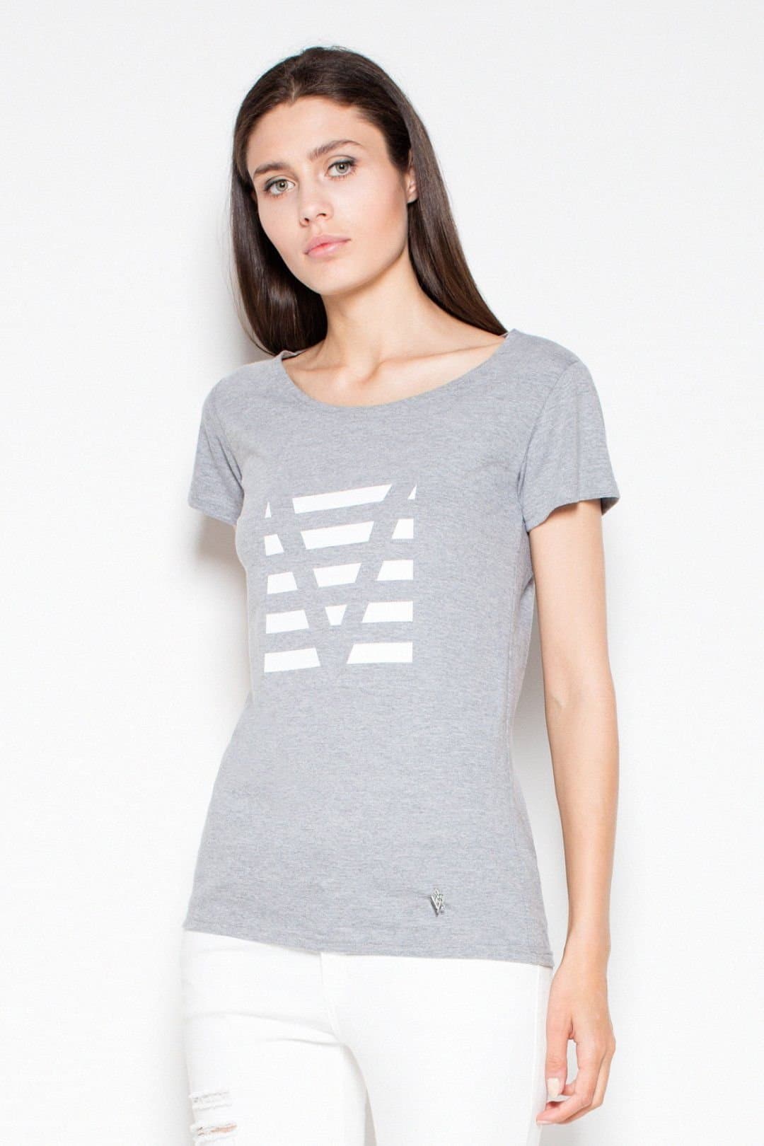 Love Lace Love Lace Grey Cotton T-Shirt with Original Print