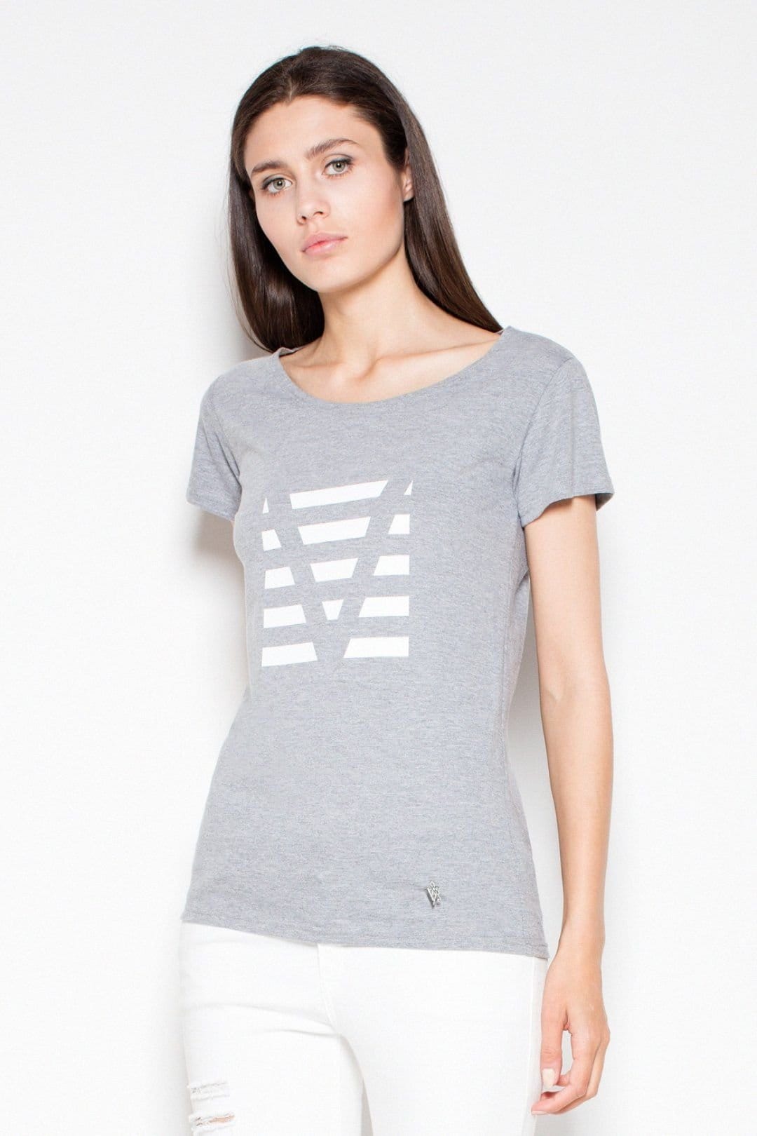 Love Lace Grey Cotton T-Shirt with Original Print