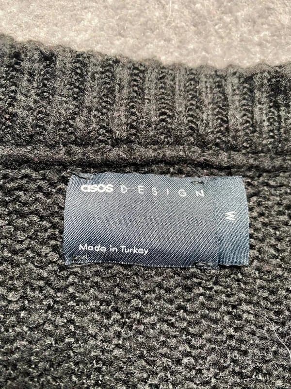 ASOS Design Asos design cardigan women's medium black knit button-up casual warm