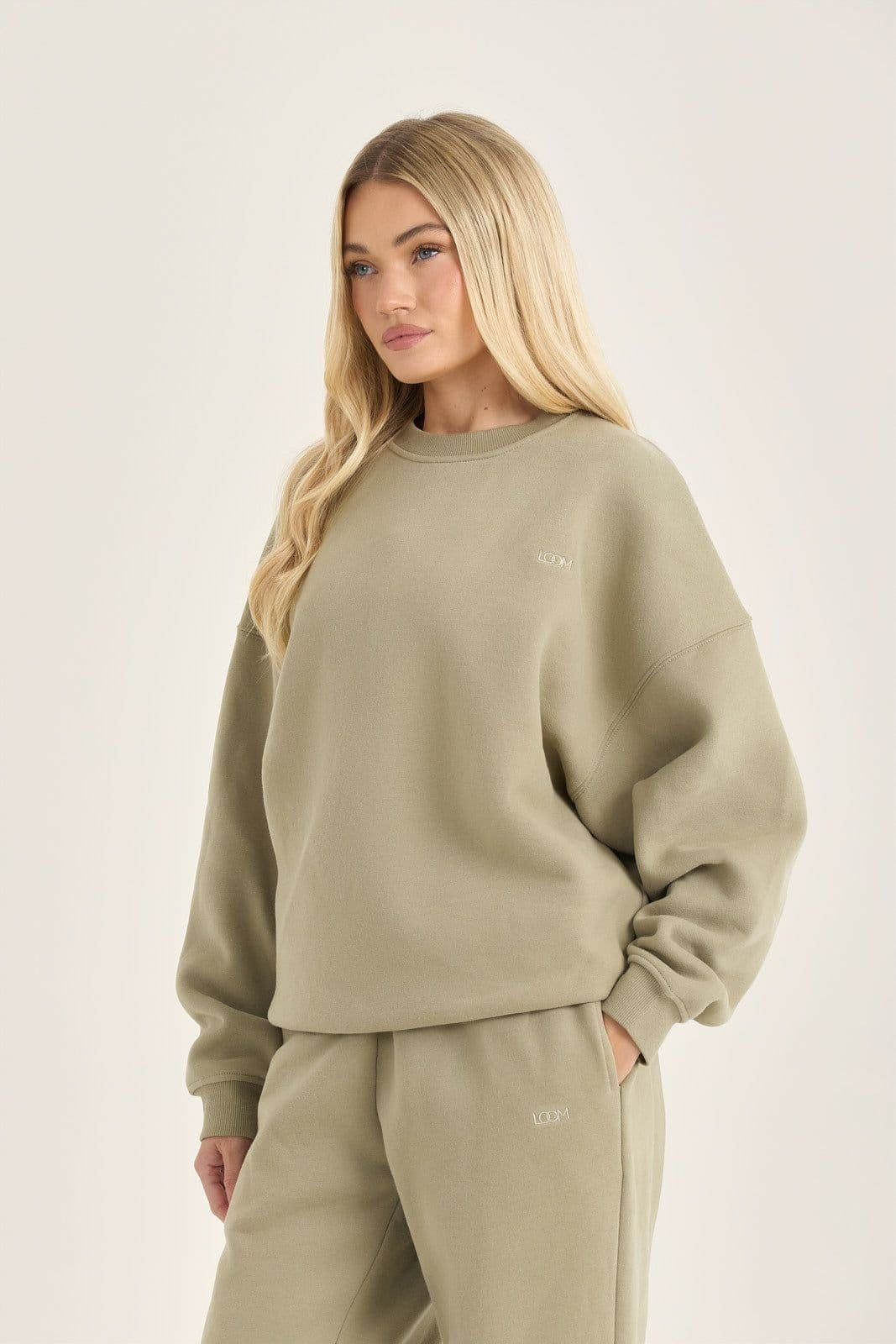 Loom Archives Loom Archives Women's LOOM Oversized Sweatshirt in Pale Green - 1