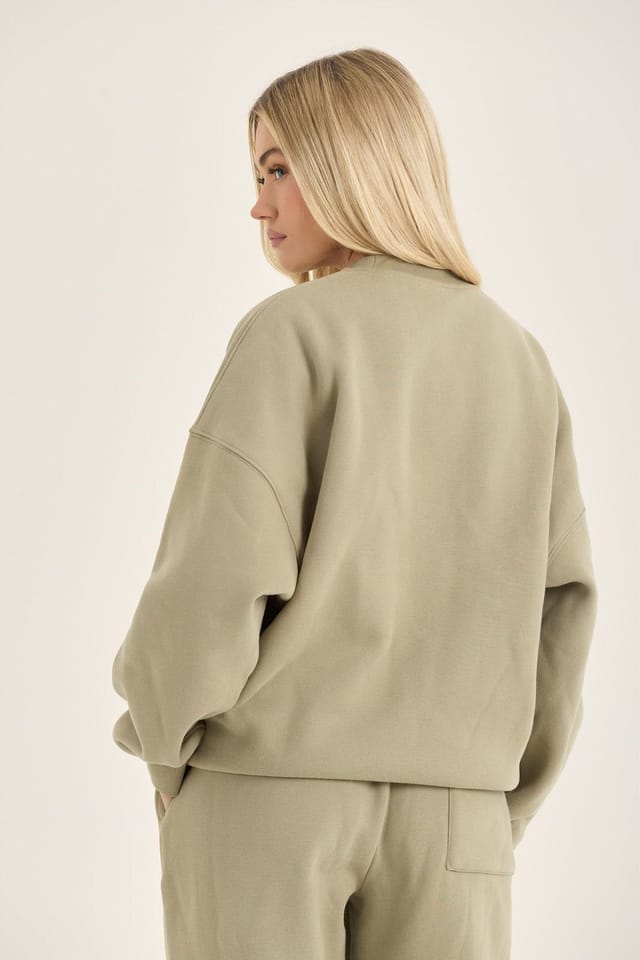 Loom Archives Loom Archives Women's LOOM Oversized Sweatshirt in Pale Green - 2