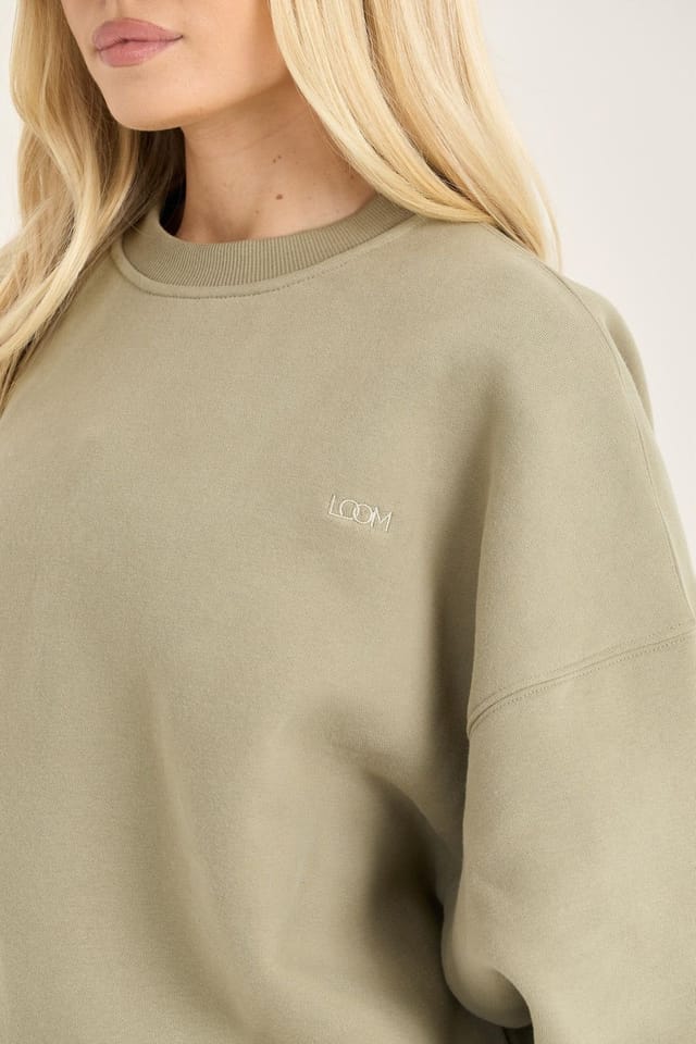 Loom Archives Loom Archives Women's LOOM Oversized Sweatshirt in Pale Green - 3