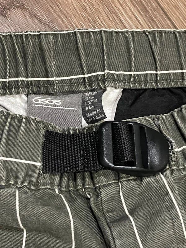 ASOS Green/white pinstripe pants
