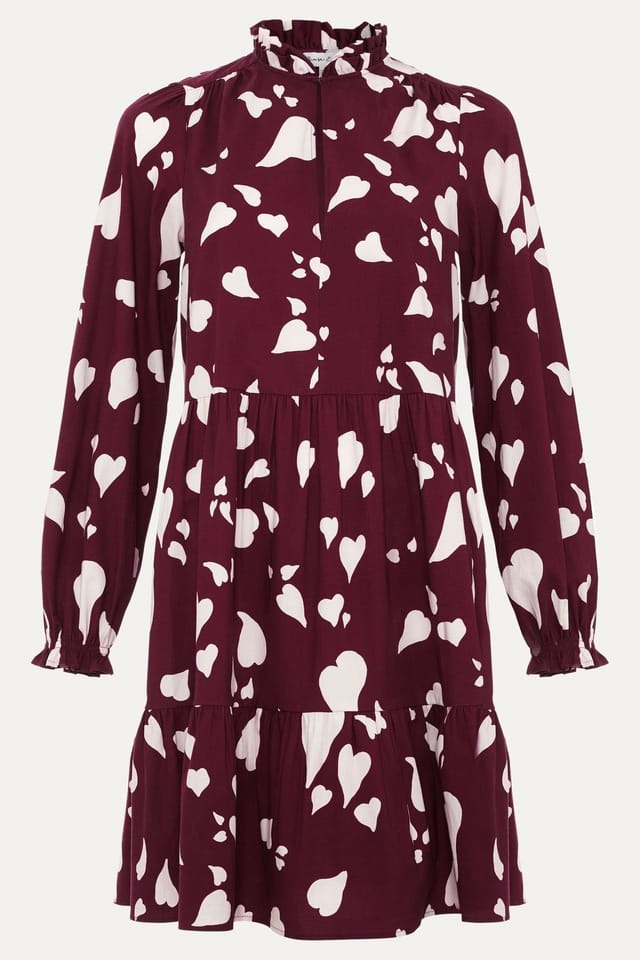 Phase Eight Phase Eight Women's Gaia Heart Dress in Maroon - 2