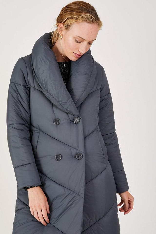 Monsoon Monsoon Women's 'Clara' Longline Padded Maxi Coat in Grey - 2