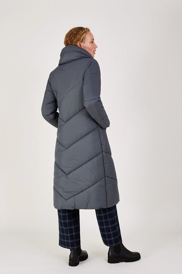 Monsoon Monsoon Women's 'Clara' Longline Padded Maxi Coat in Grey - 3