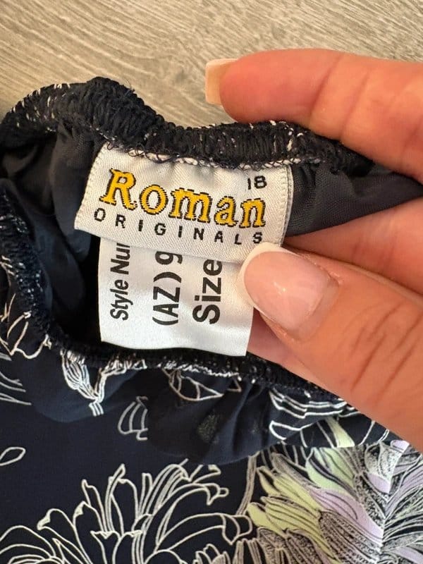 ROMAN Y2K Roman Originals Floral Handkerchief Hem Skirt UK 18 Fairy Grunge Boho Coquette - 1