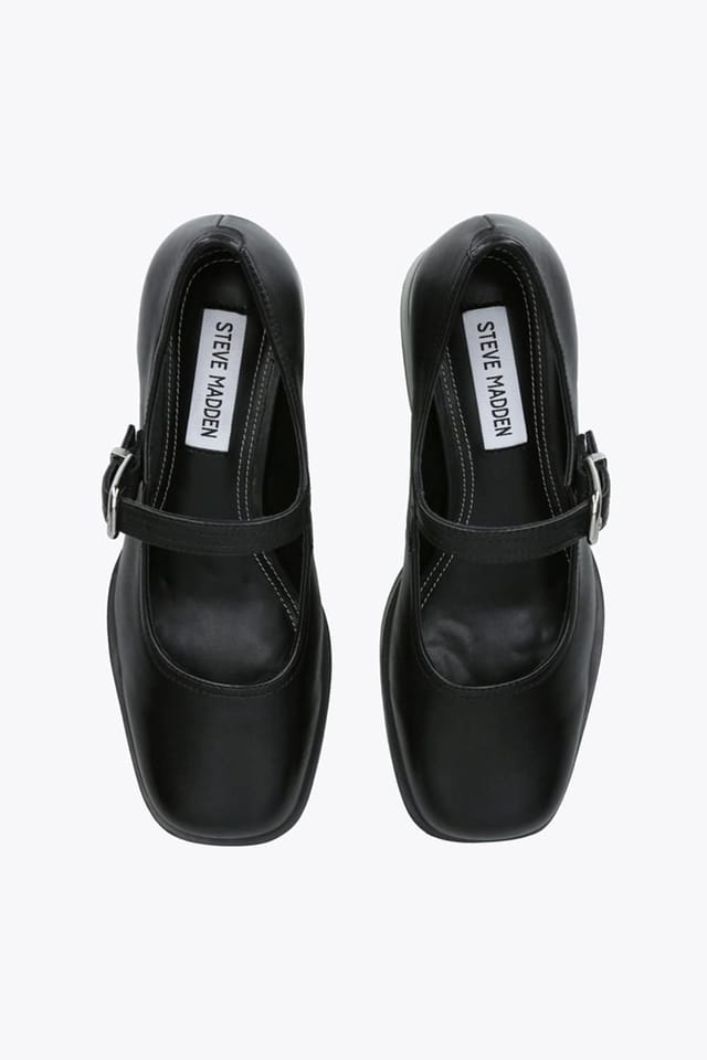 Steve Madden STEVE MADDEN Women's 'Lisbon Black Leather' Leather Heels - 2