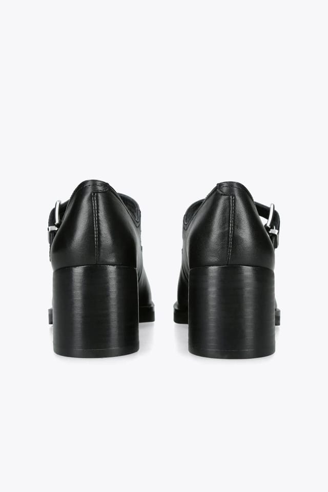 Steve Madden STEVE MADDEN Women's 'Lisbon Black Leather' Leather Heels - 3