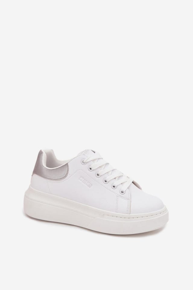 Love Lace Love Lace Women's Big Star Platform Sneakers with Comfort Foam Insole in White - 2