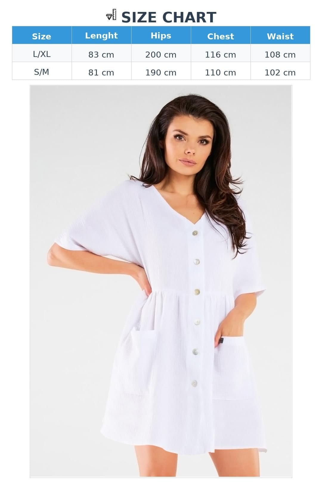 Love Lace Love Lace Women's Classic Shirt Cut Daydress Made in Poland in White - 4