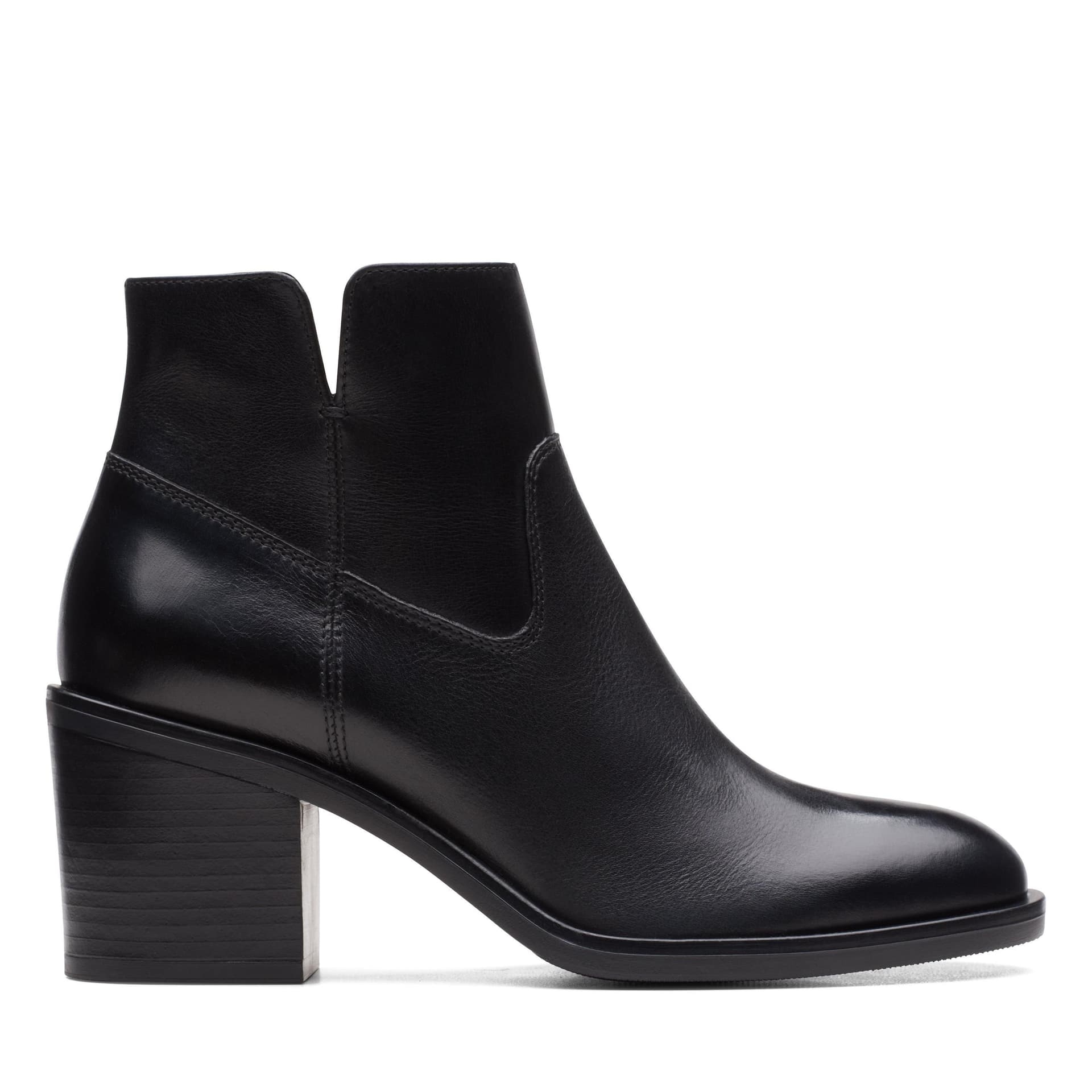 Clarks Clarks Women's Valvestino Lo Black Leather Ankle Boots