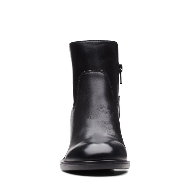 Clarks Clarks Women's Valvestino Lo Black Leather Ankle Boots - 3