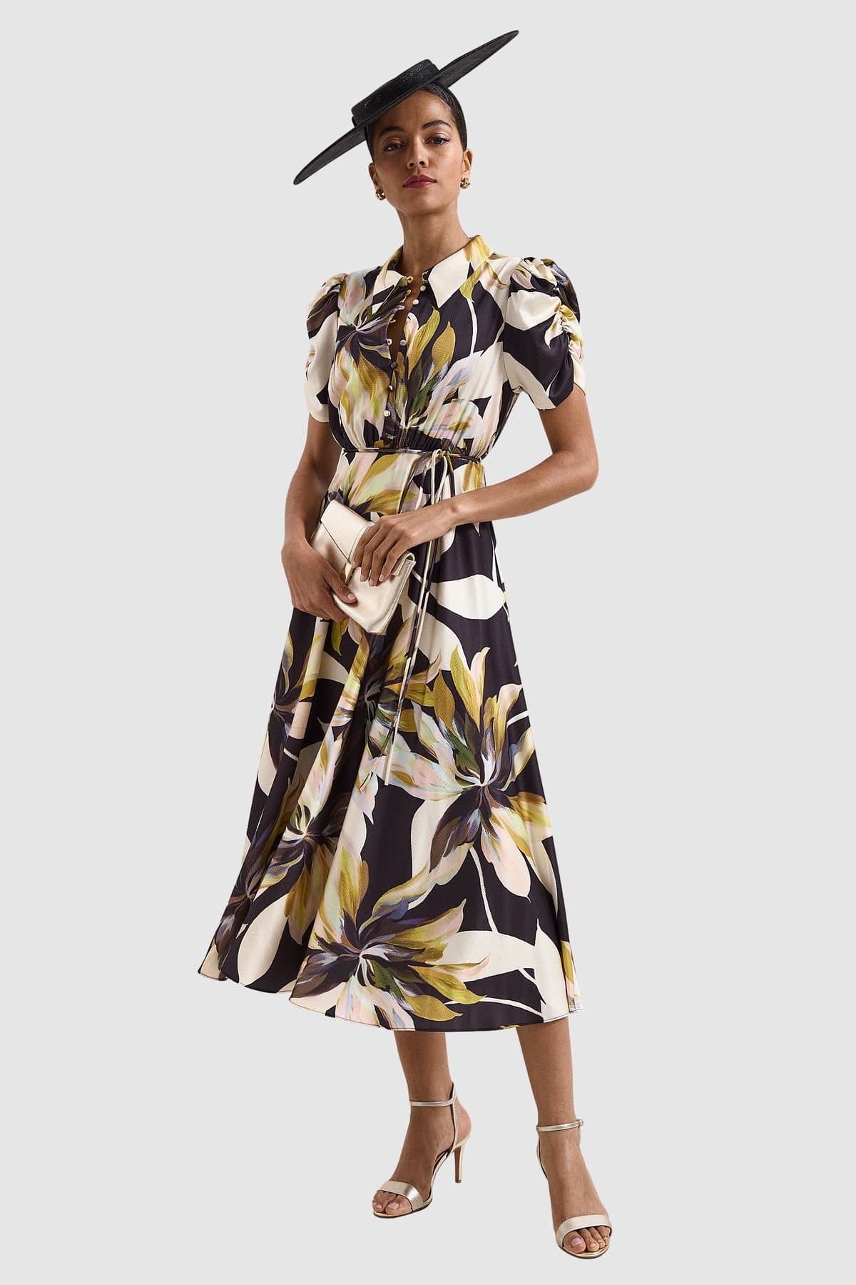 Phase Eight Phase Eight Women's Petite Bella Midi Dress in Black
