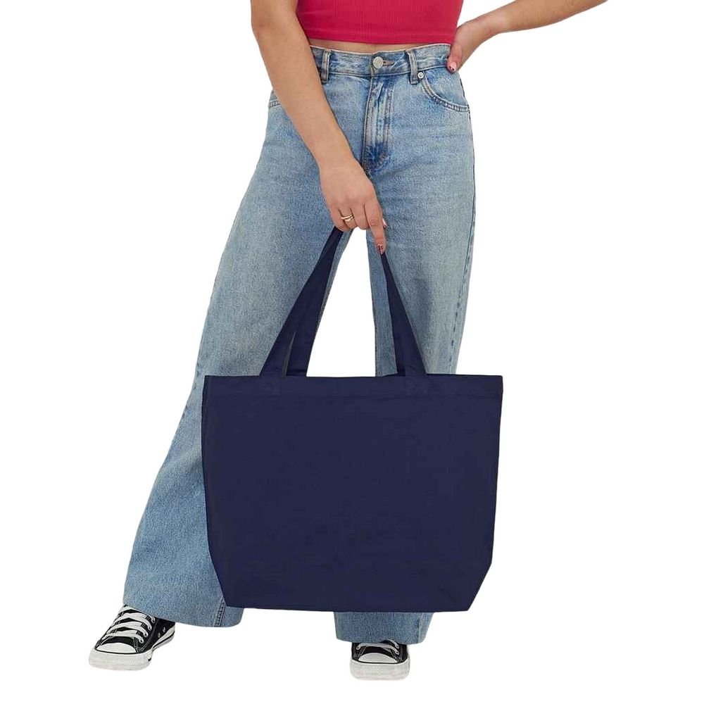 Brand Lab Brand Lab Men's Plain Oversized Tote Bag in Navy - 2