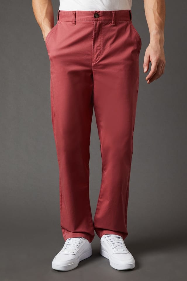 Maine Maine Men's Terracotta Premium Chino Trousers - 2