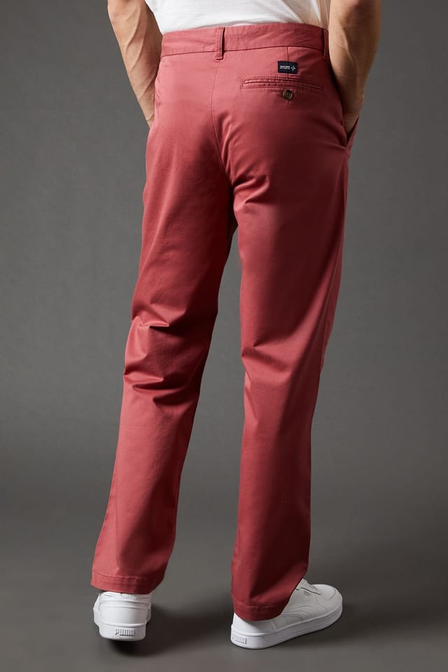 Maine Maine Men's Terracotta Premium Chino Trousers - 3