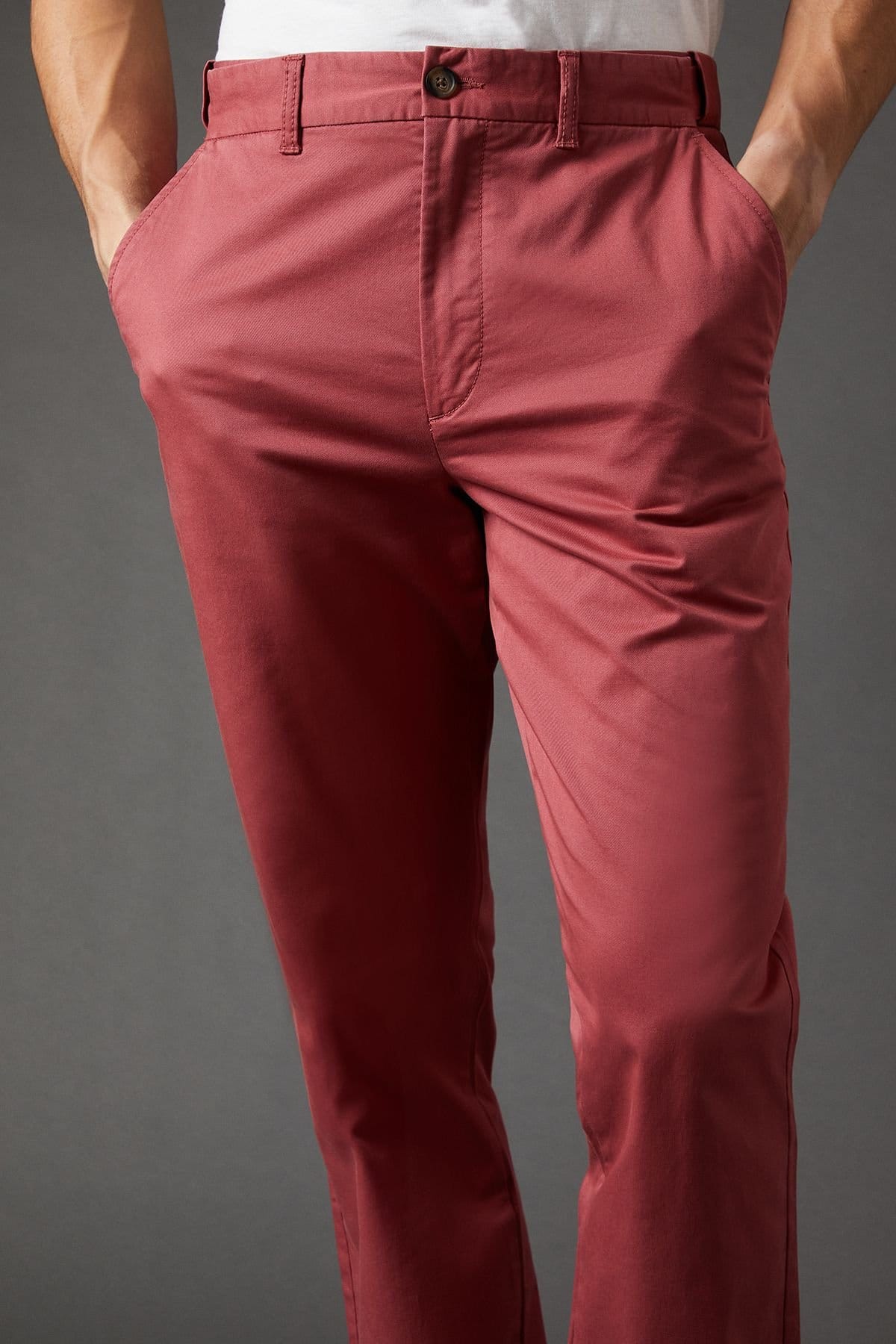 Maine Maine Men's Terracotta Premium Chino Trousers - 4