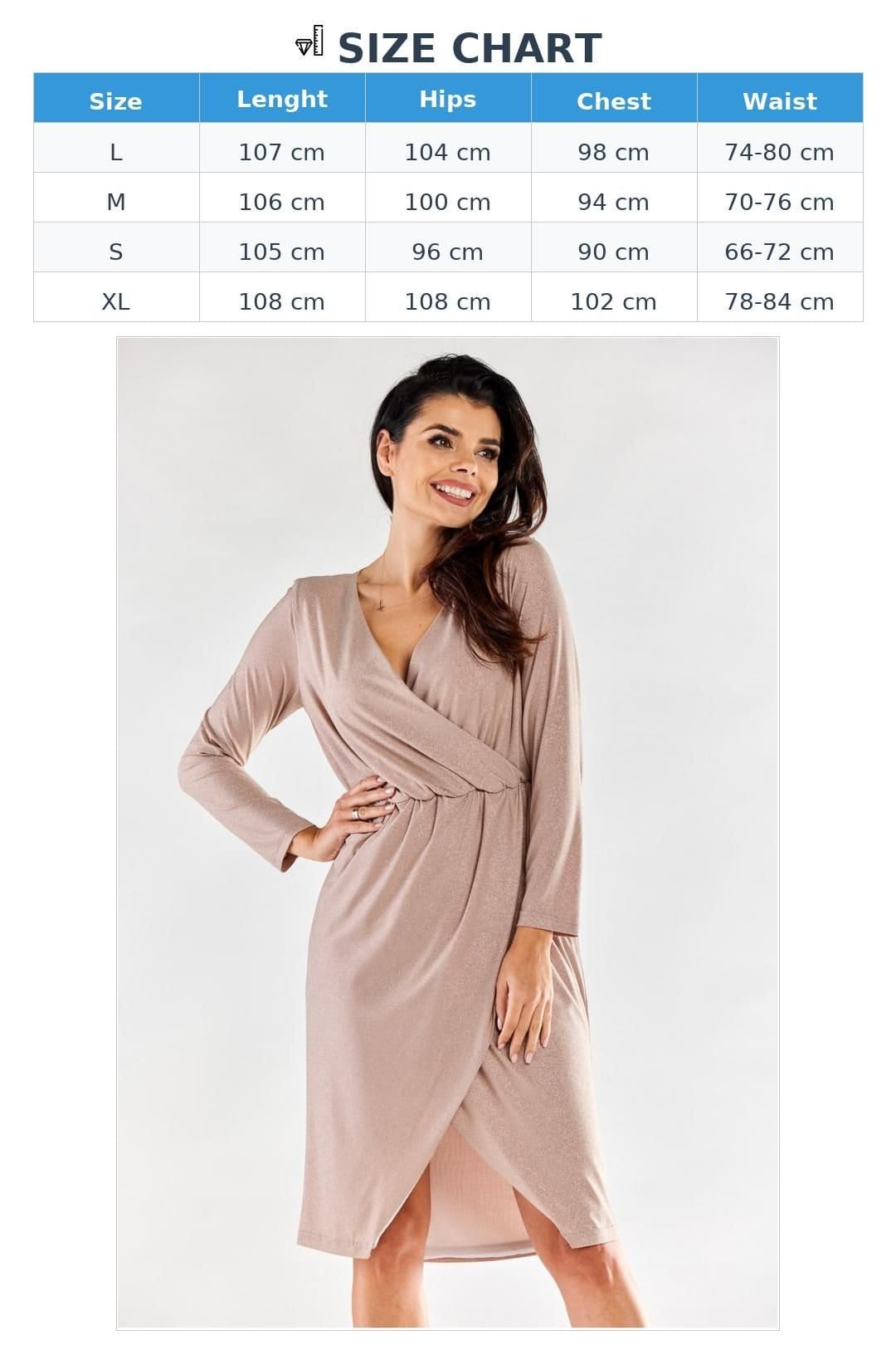 Love Lace Love Lace Women's Envelope Evening Dress Adjustable Waist Poland in Beige - 4