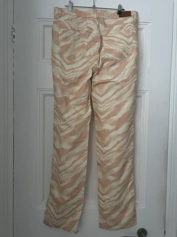 ASOS ASOS Luxe peach/white jeans size 14 worn once.