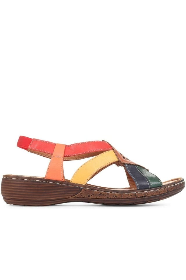 Pavers Pavers Women's Leather Slingback Sandals - 2