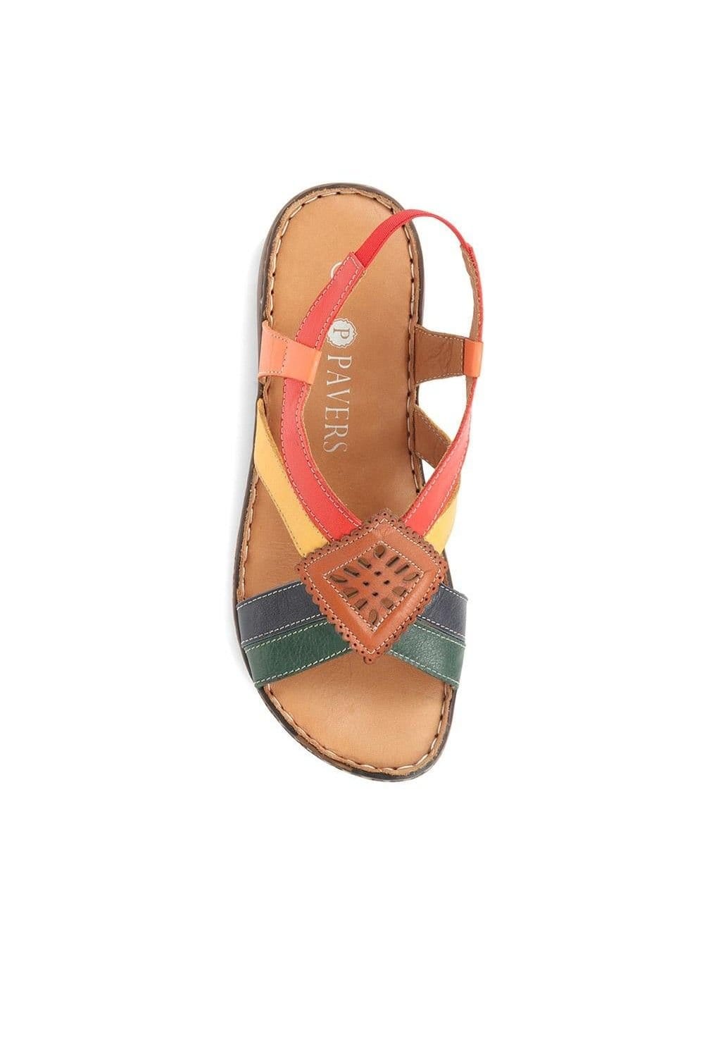 Pavers Pavers Women's Leather Slingback Sandals - 4