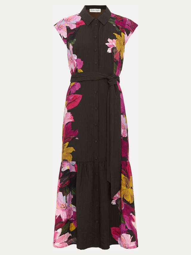 Phase Eight Phase Eight Women's Robyn Floral Midi Dress in Dark Olive - 2