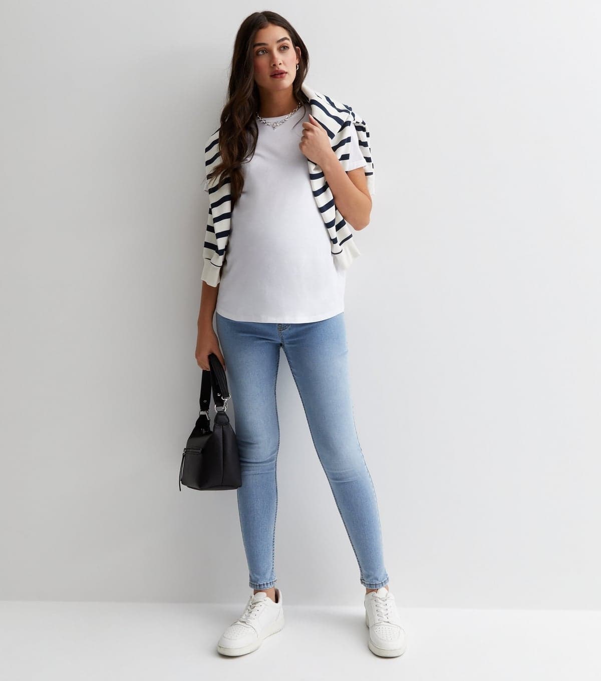 New Look Women's Maternity Pale Blue Over Bump Lift & Shape Emilee Jeggings New Look